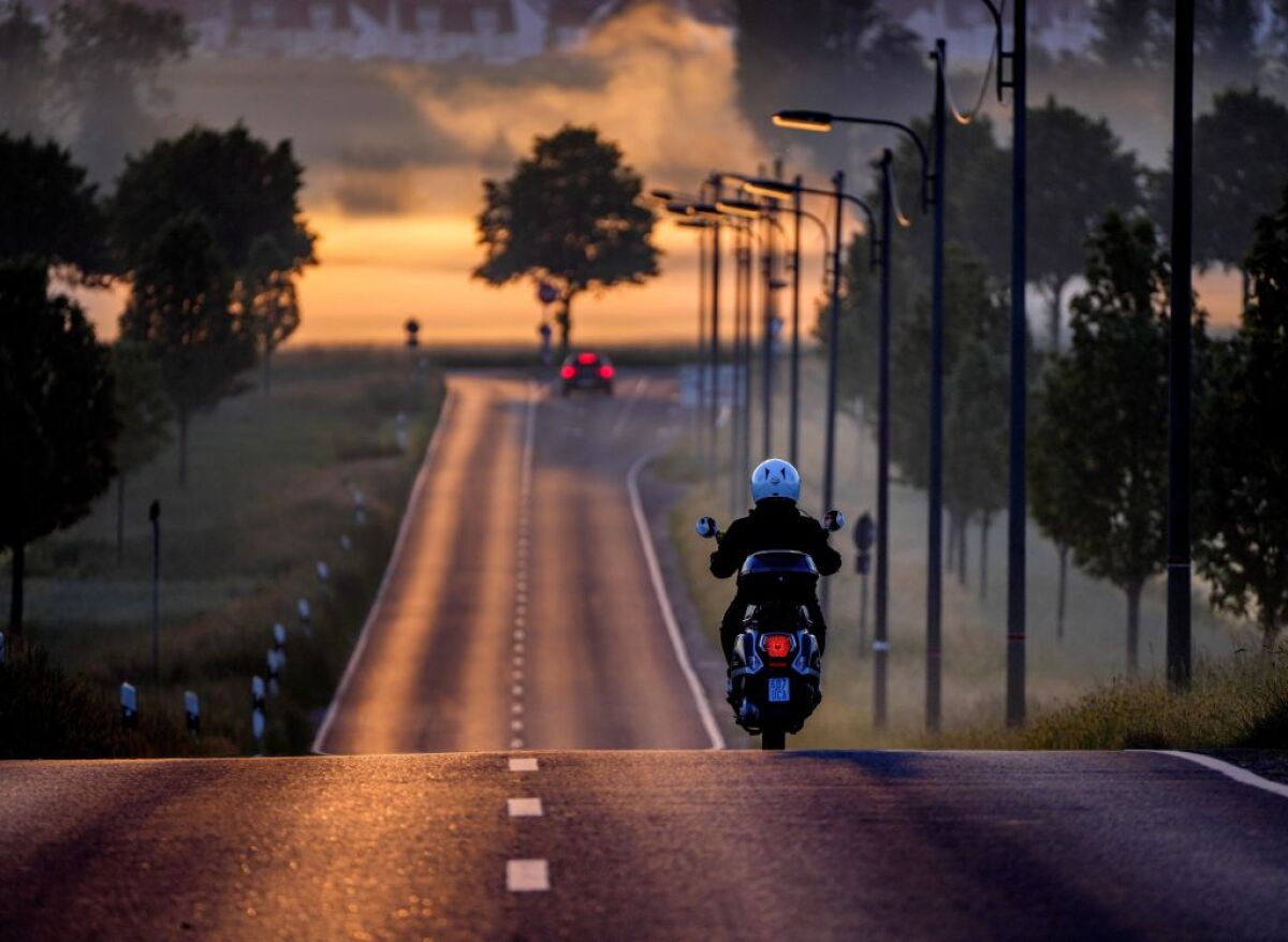 cesta, doprava, motorka,