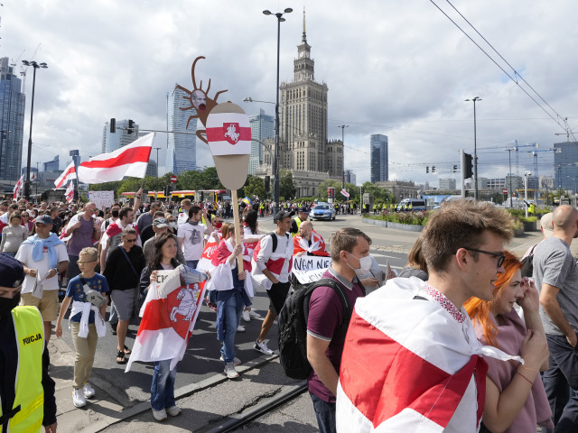 poľsko varšava protest bielorusko