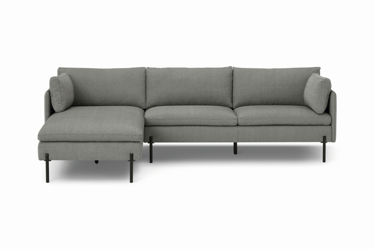 Zarina Left Hand Facing Chaise End Sofa Mole Grey Weave