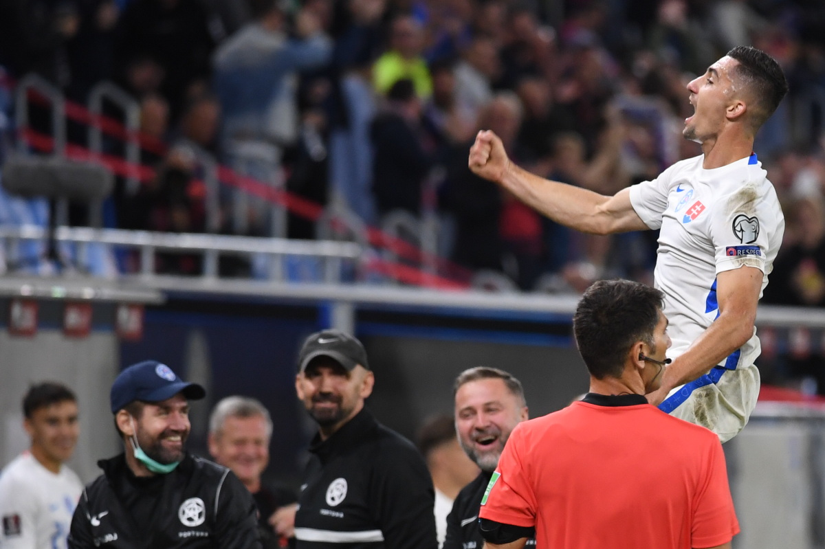 SR Bratislava šport Futbal MS2022 kval. H Cyprus BAX