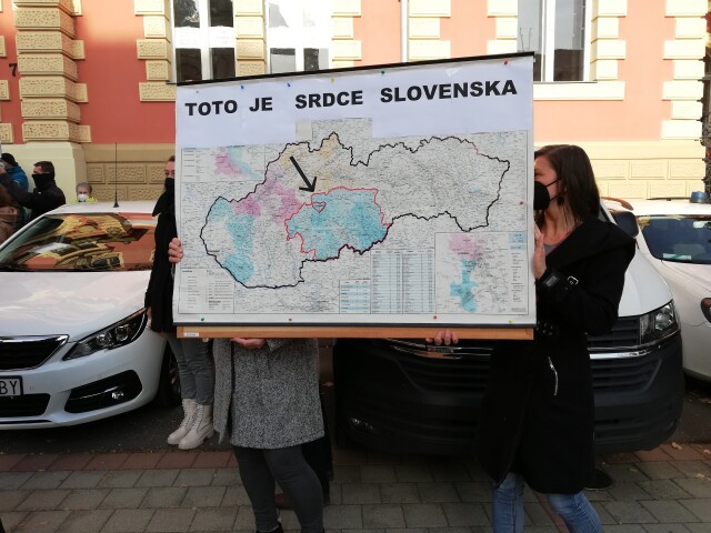 Banská Bystrica, protest, súdna mapa