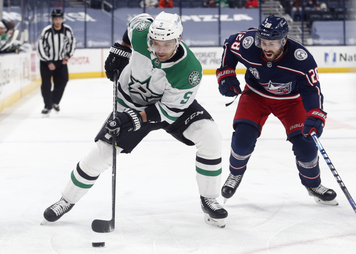 USA SR hokej šport NHL Stars Blue Jackets Sekera