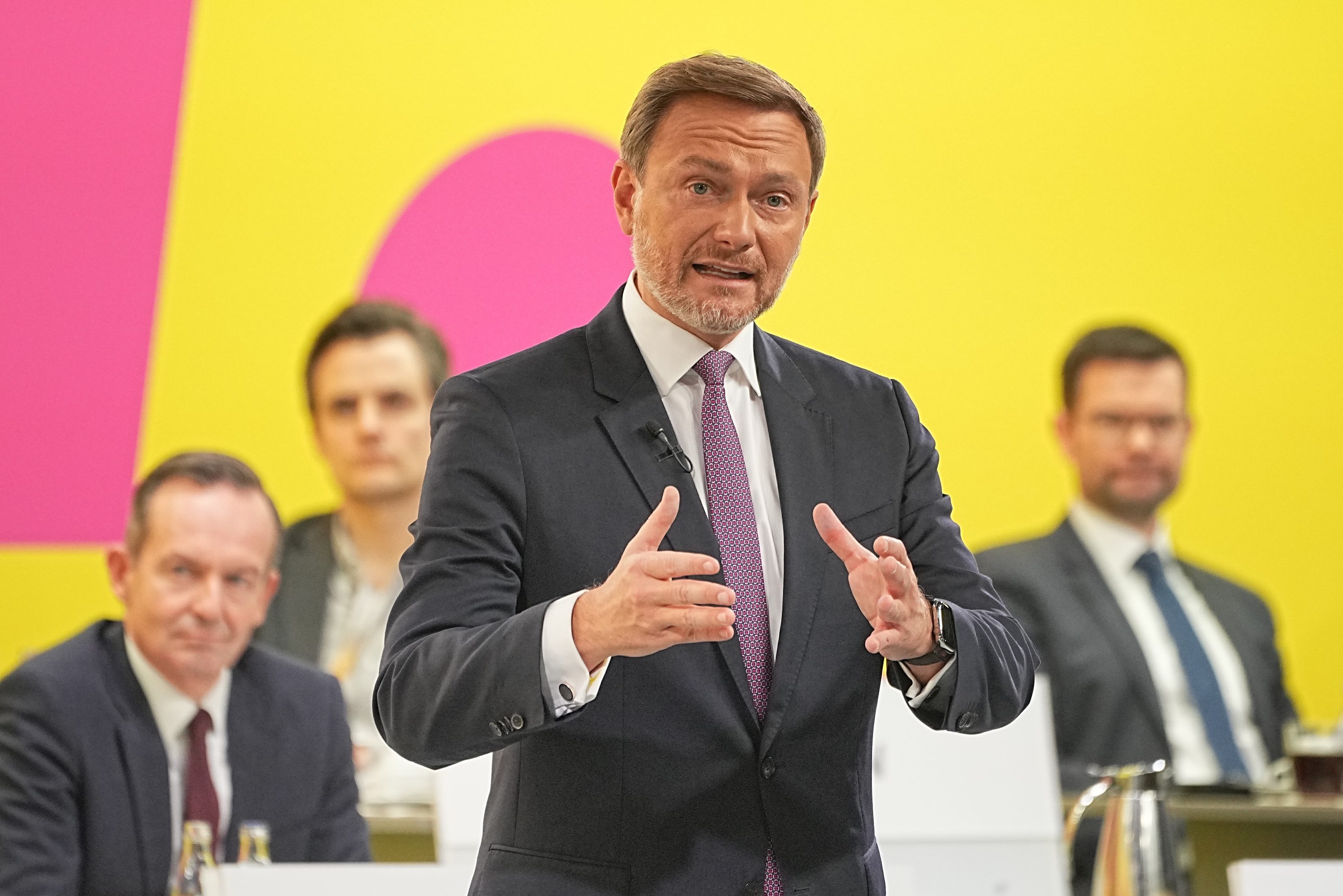 Predseda Slobodnej demokratickej strany (FDP) Christian Lindner, ktorý je aj spolkovým ministrom financií.