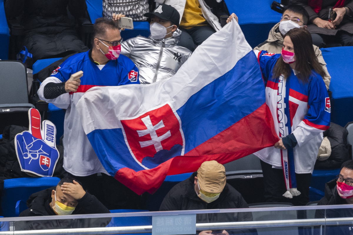 Čína SR Peking ZOH2022 Hokej C-sk. Slovensko Lotyšsko