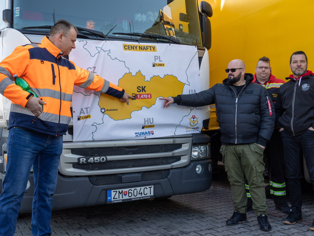 Protest dopravcov zlaté piesky