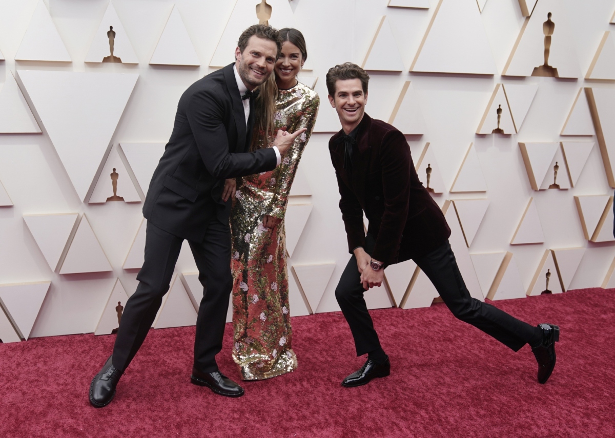 94th Academy Herec Jamie Dornan a jeho manželka Amelia Warner.- Arrivals