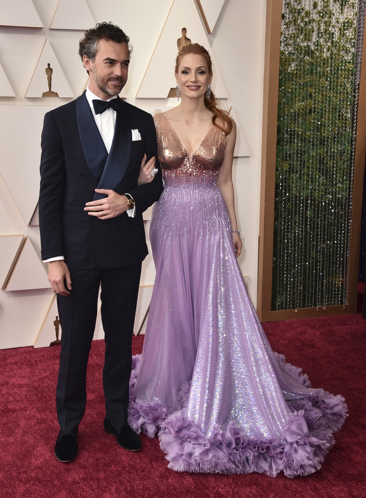 Herečka Jessica Chastain a jej manžel Gian Luca Passi de Preposulo.