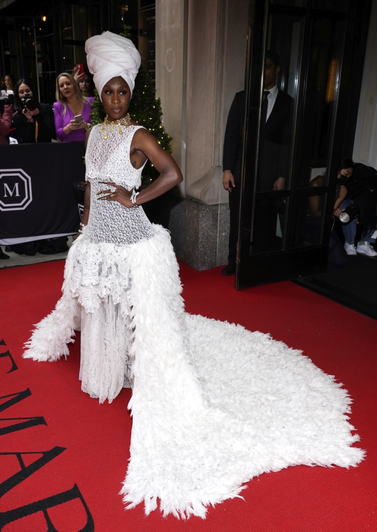 Herečka Cynthia Erivo v kreácii Louis Vuitton. 