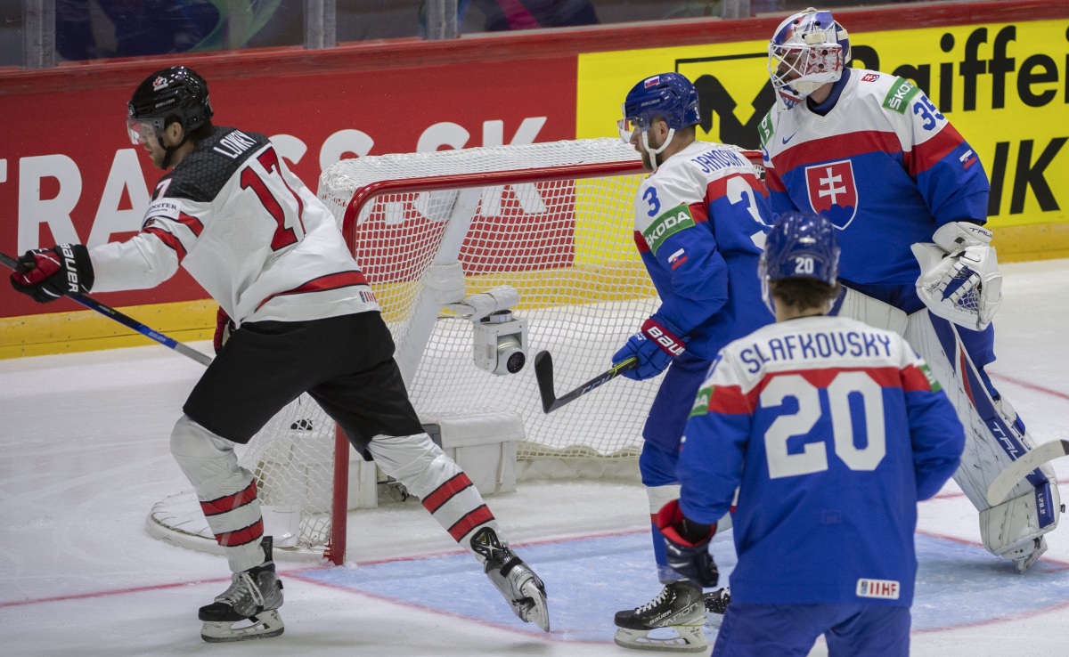 Fínsko MS2022 HokejAdam Húska, Adam Jánošík, Juraj Slafkovský A Slovensko Kanada