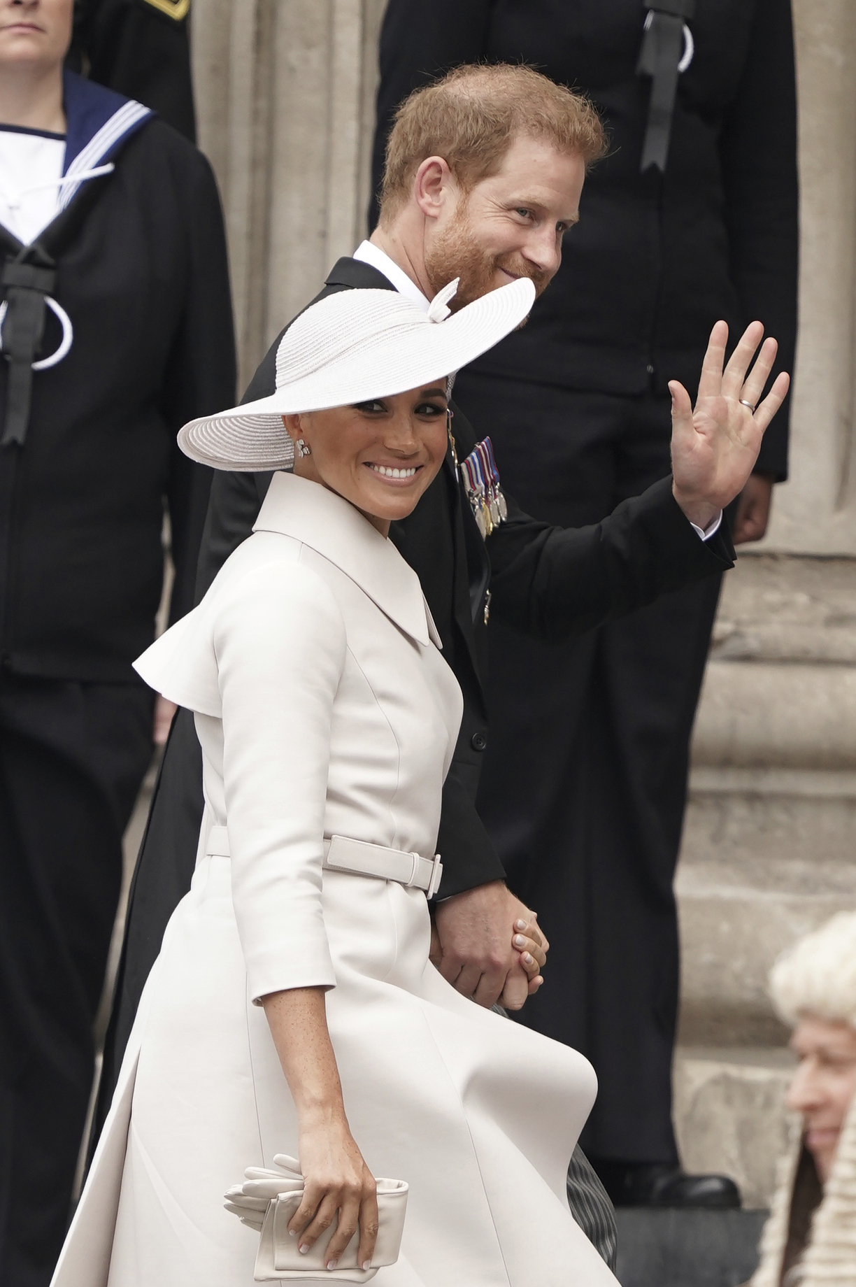 Harry a Meghan počas piatkovej ďakovnej bohoslužby v londýnskej Katedrále svätého Pavla.