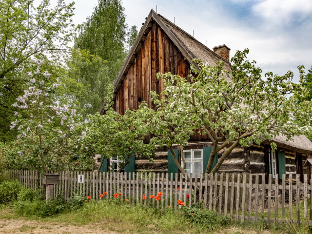 V skanzene to vyzerá, akoby sa tam stále bývalo. Architektúra spojená so západným Veľkopoľskom 30 km od mestečka Wolsztyn.