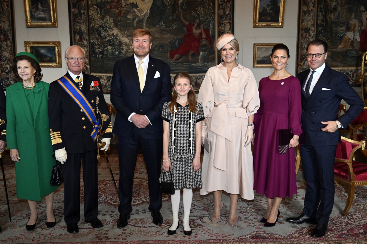 Švédska kráľovná Silvia, švédsky kráľ Carl Gustaf, holandský kráľ Willem-Alexander,