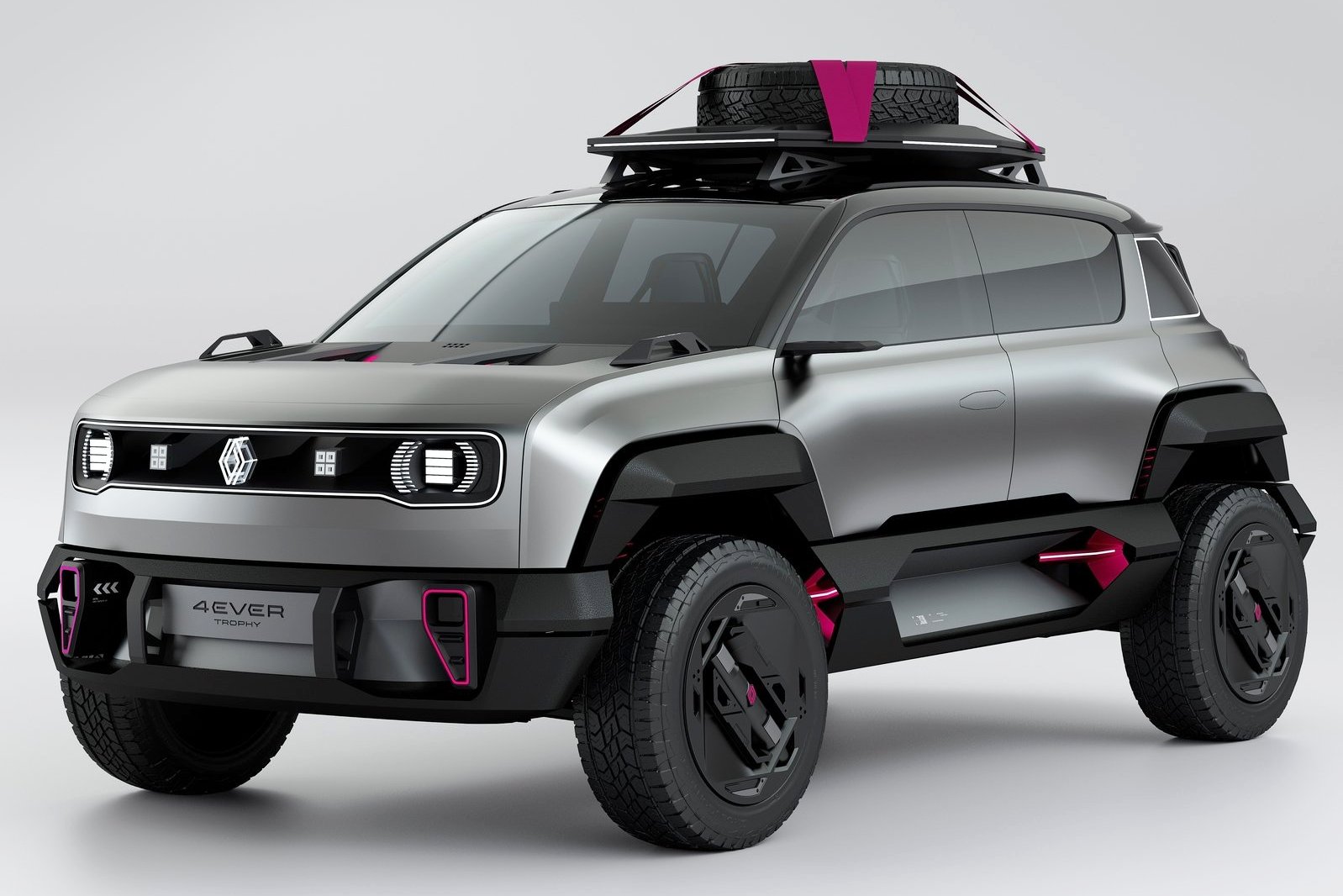 Koncept 4Ever Trophy nás má nalákať na sériový elektromobil, ktorého príchod na trh je plánovaný na rok 2025, rok po R5. Jeho expedičný vzhľad pripomína slávnu humanitárnu rely 4L Trophy.