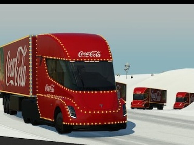 Ako by mohol vyzerať vianočný kamión Coca-Coly v budúcnosti? Jeho základom by mohla byť elektrická Tesla Semi, i keď tú si objednalo konkurenčné Pepsico.