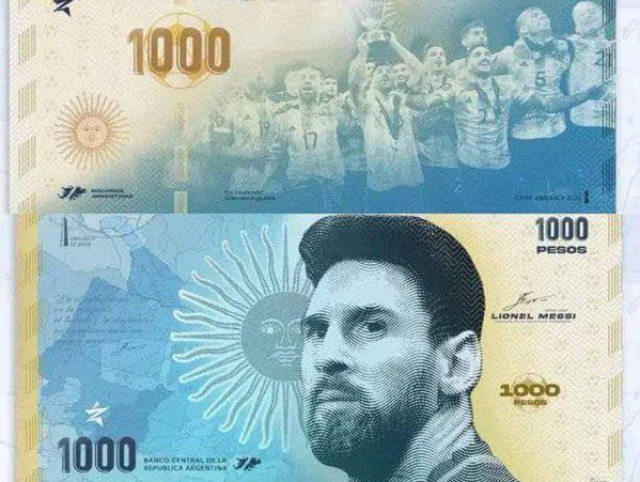 Lionel Messi na bankovke.