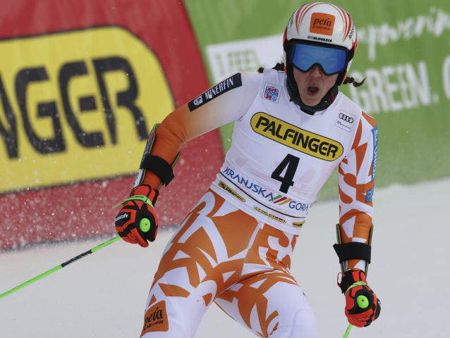 Petra Vlhová v Kranjskej Gore.