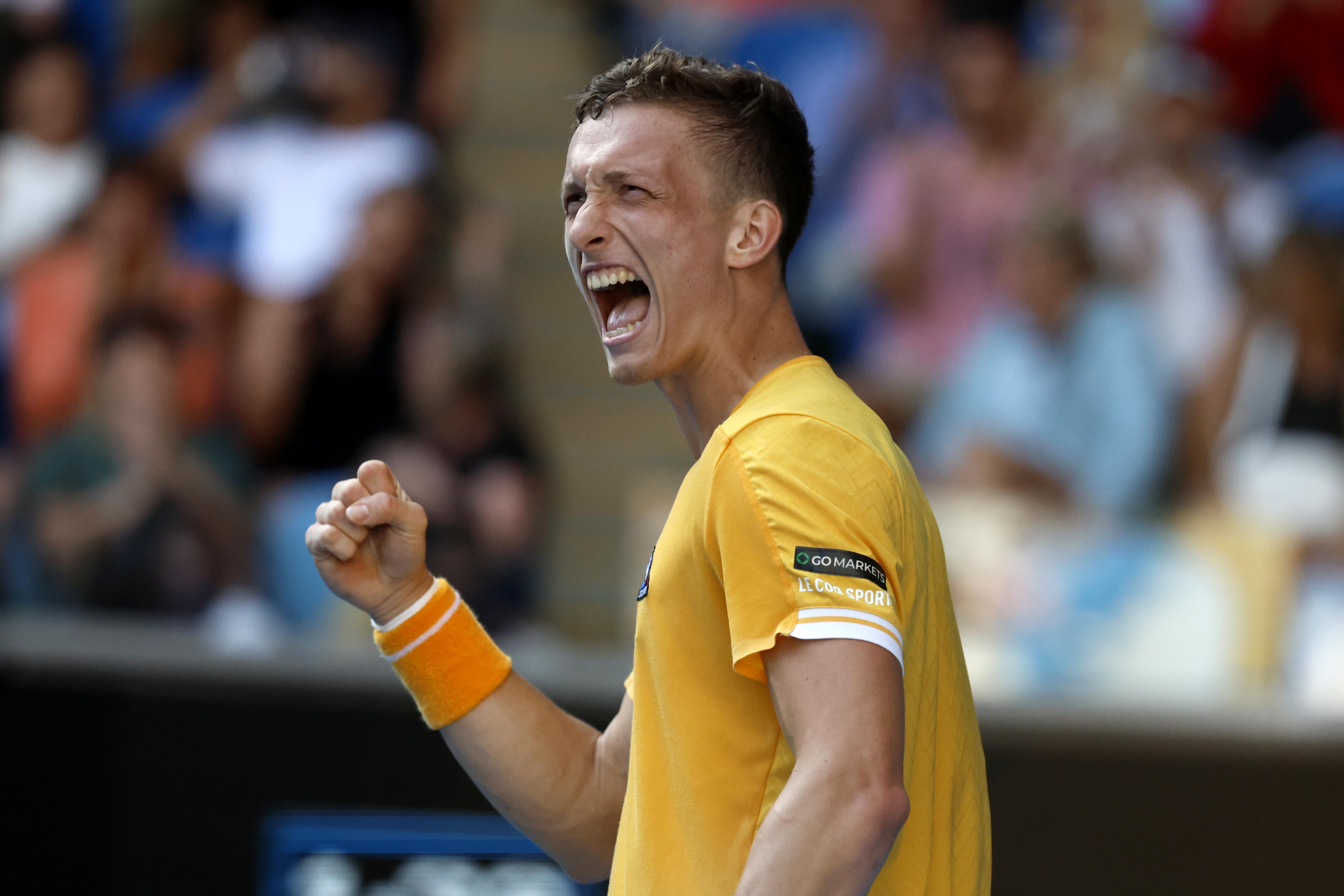 Jiří Lehečka počas osemfinále v Melbourne.