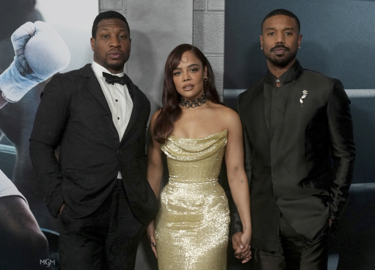 Jonathan Majors, Tessa Thompson a herec Michael B. Jordan