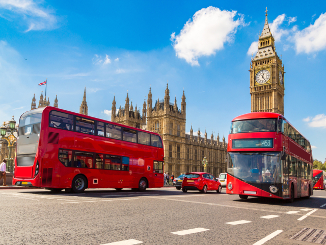 NEPOUZ, Londýn, Veľká Británia, Big Ben, double decker