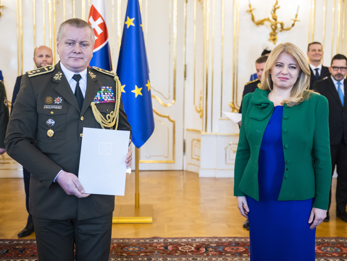 SR Bratislava prezidentka OS vymenovanie generáli BAX