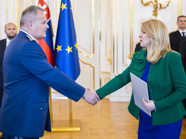 SR Bratislava prezidentka OS vymenovanie generáli BAX