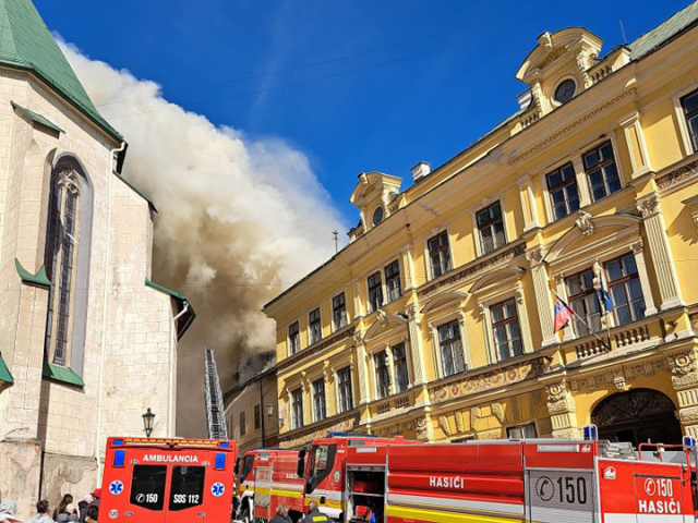 SR Banská Štiavnica požiar historická budova BBX