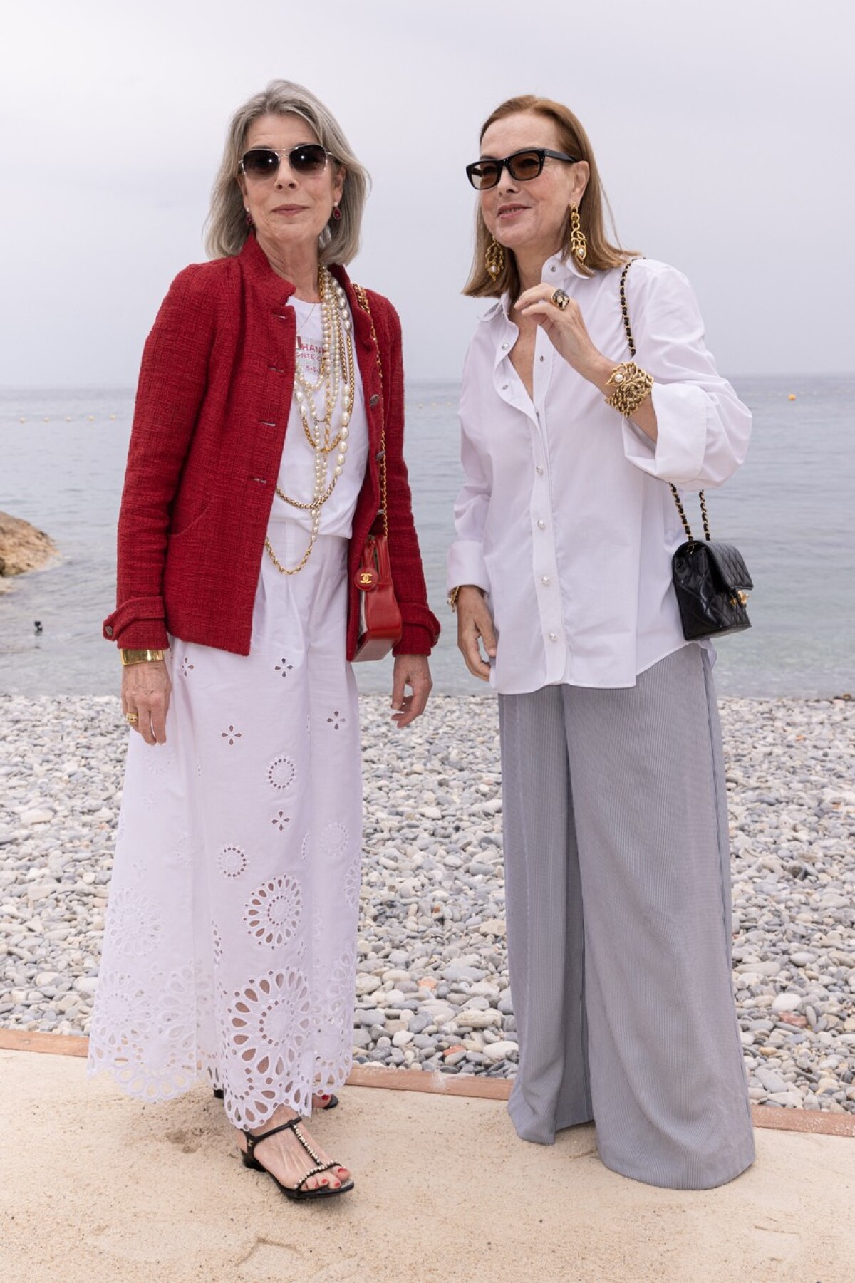 Princezná Caroline (vľavo) a herečka Carole Bouquet