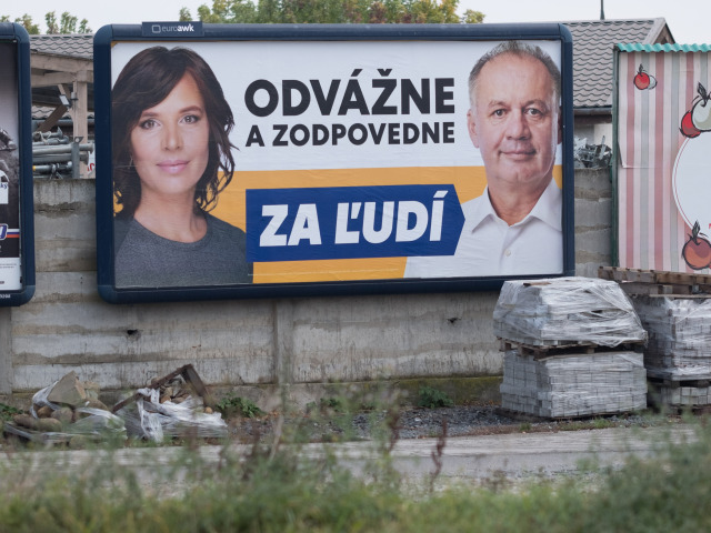 Bilboardy strany Za ľudí pred parlamentnými voľbami v roku 2020.