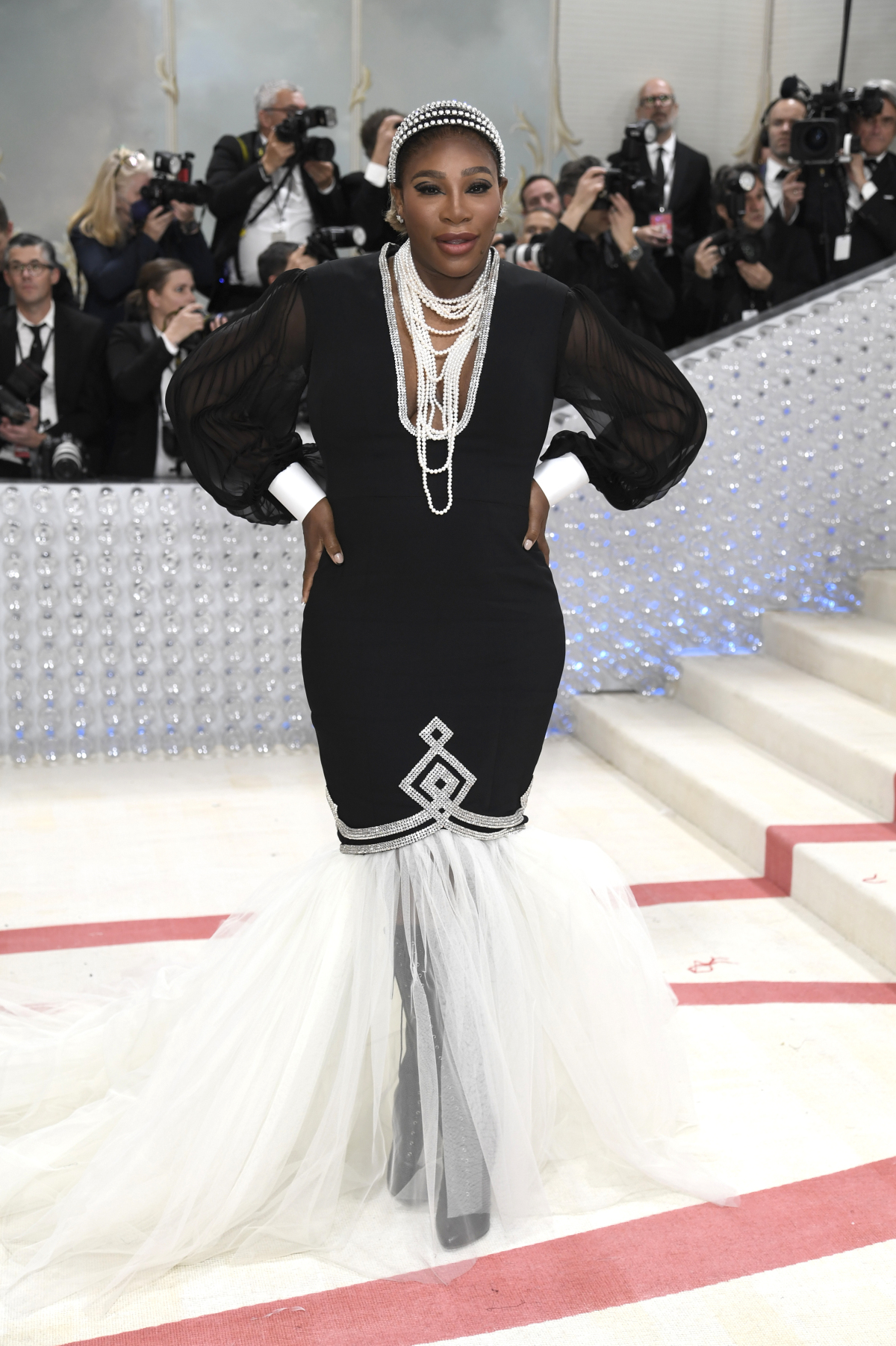 Serena Williams prišla oblečená v značke Gucci. 
