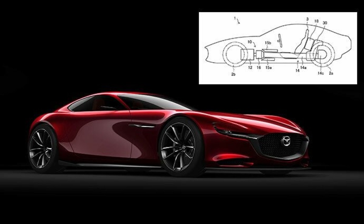 Mazda - patent hybridného Wankelu 2023
