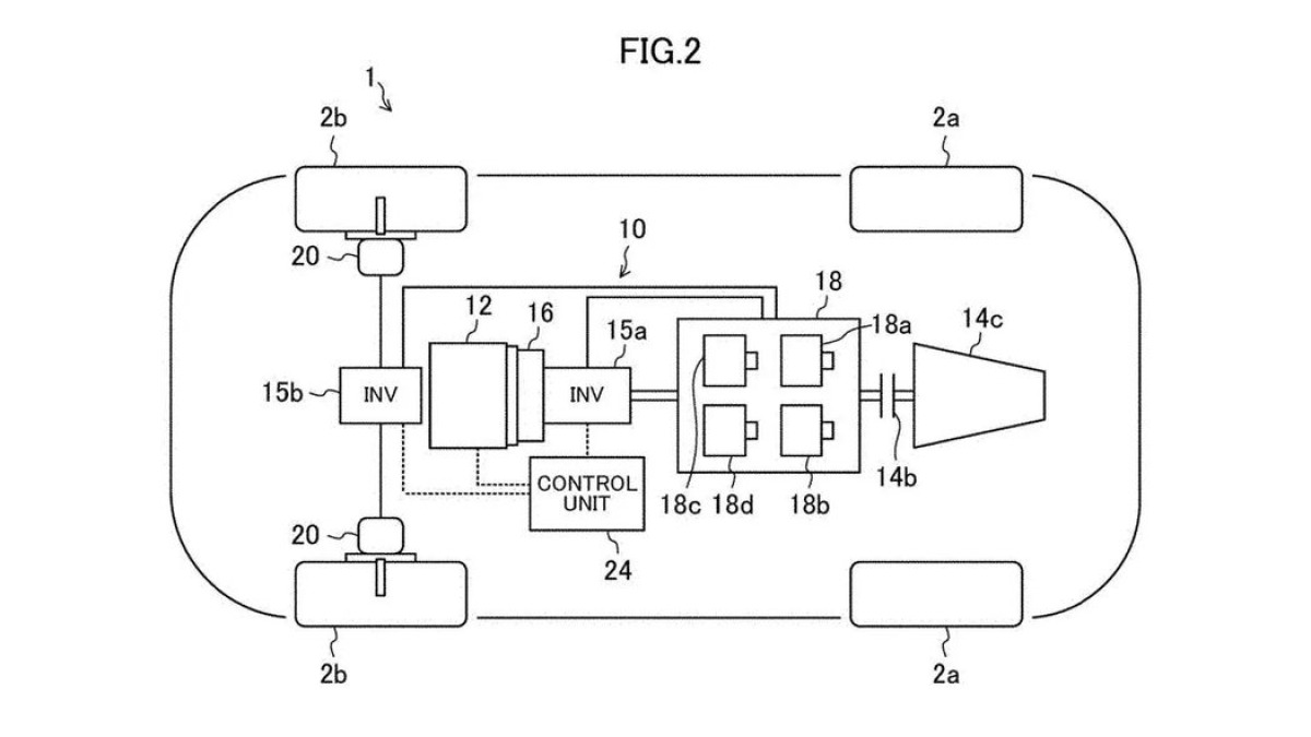 Mazda - patent hybridného Wankelu 2023