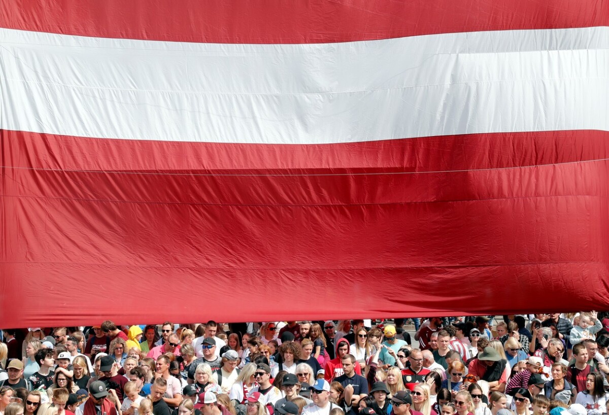 Lotyšsko Riga oslavy bronz