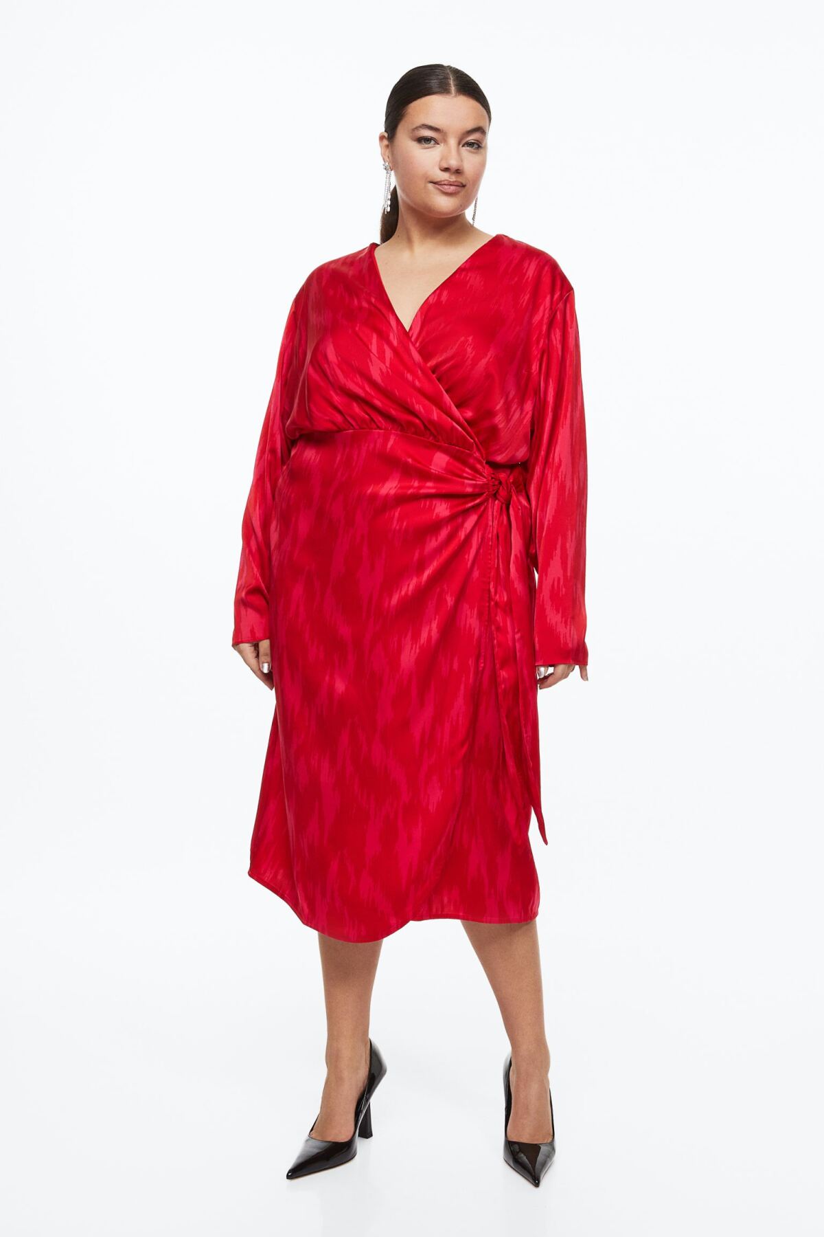 Červené zavinovacie šaty H&M