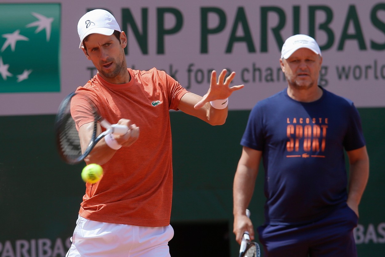 Novak Djokovič a  Marián Vajda.