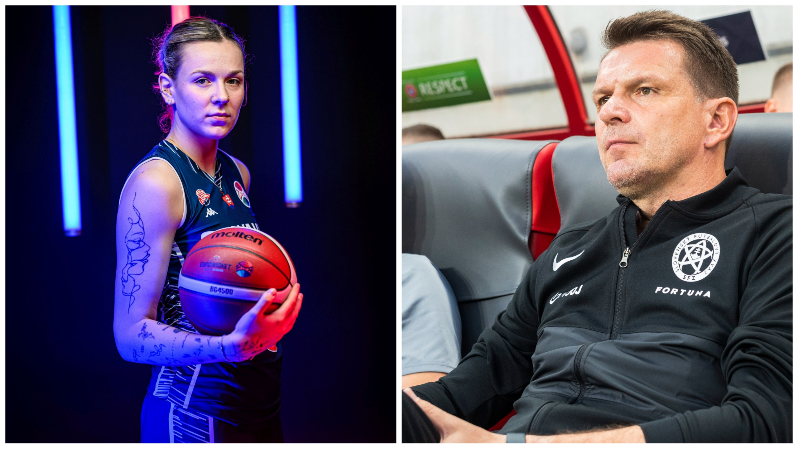 Dcéra a otec. Slovenská reprezentantka v basketbale Stella Tarkovičová a bývalý tréner národného tímu futbalistov Štefan Tarkovič.