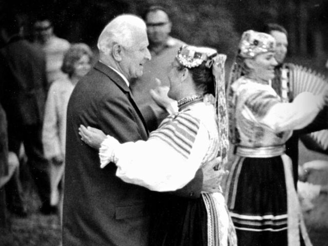 Ludvík Svoboda, už ako prezident ČSSR, na Javorine v roku 1969.