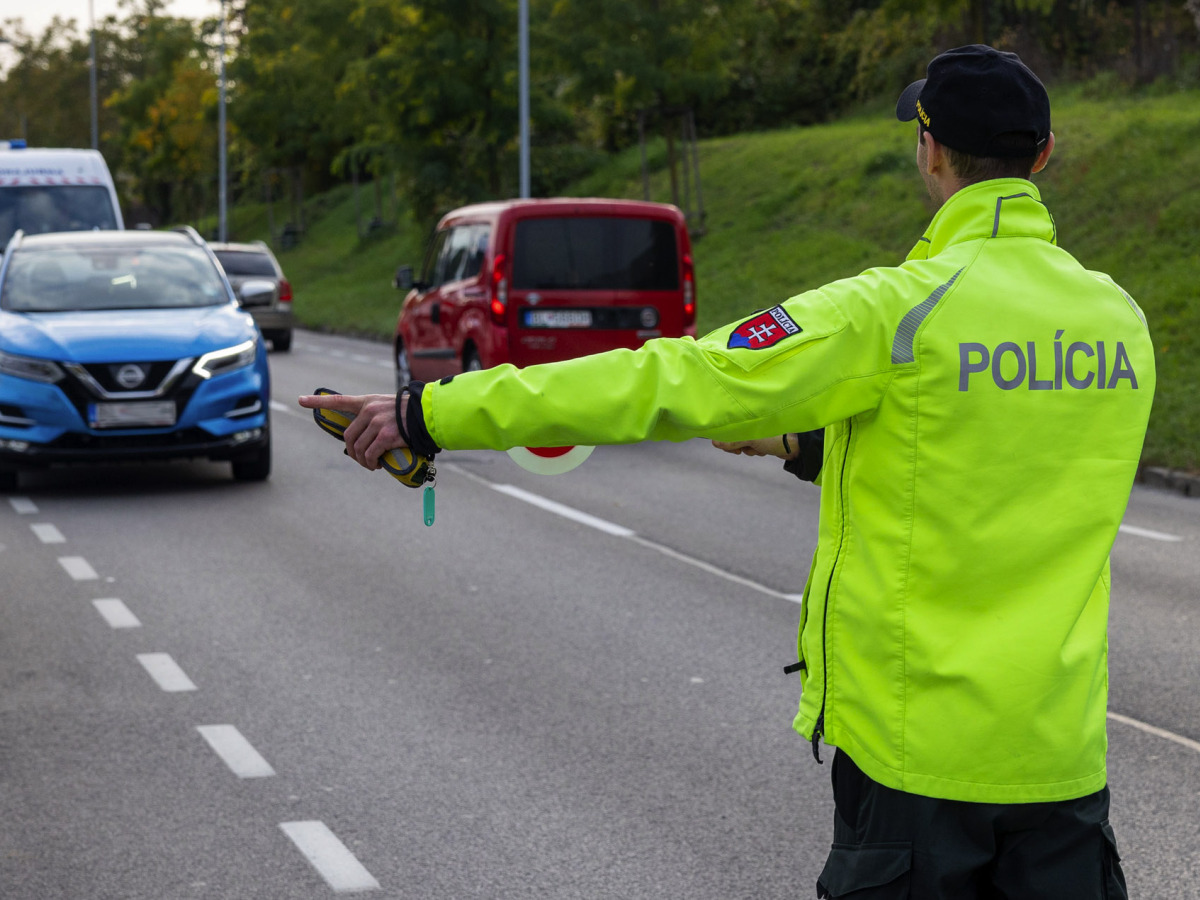 dopravná polícia, kontrola, rýchlosť, meranie,