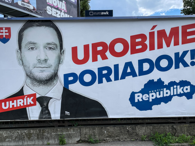 Billboard hnutia Republika, august 2023