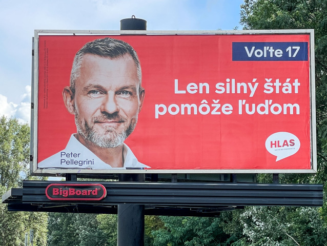 Billboard strany Hlas-SD, august 2023