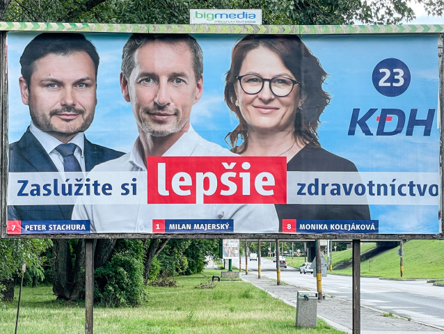 Billboard strany KDH, august 2023
