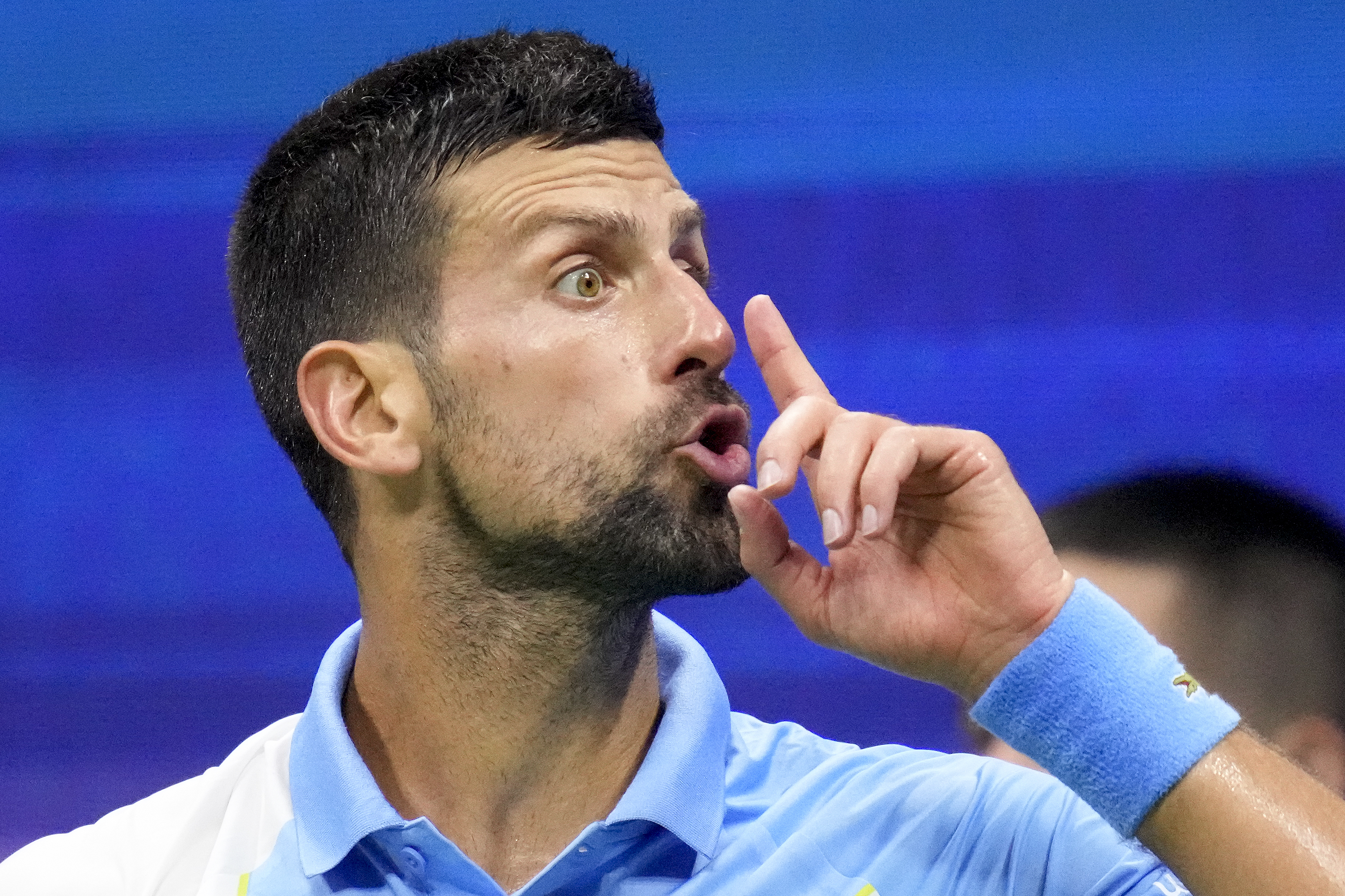 Novak Djokovič počas semifinálového zápasu na US Open.