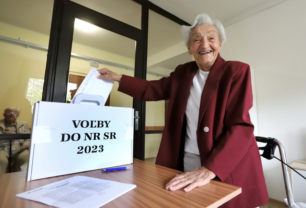 parlamentné voľby 2023, volič, hlasovanie, urna