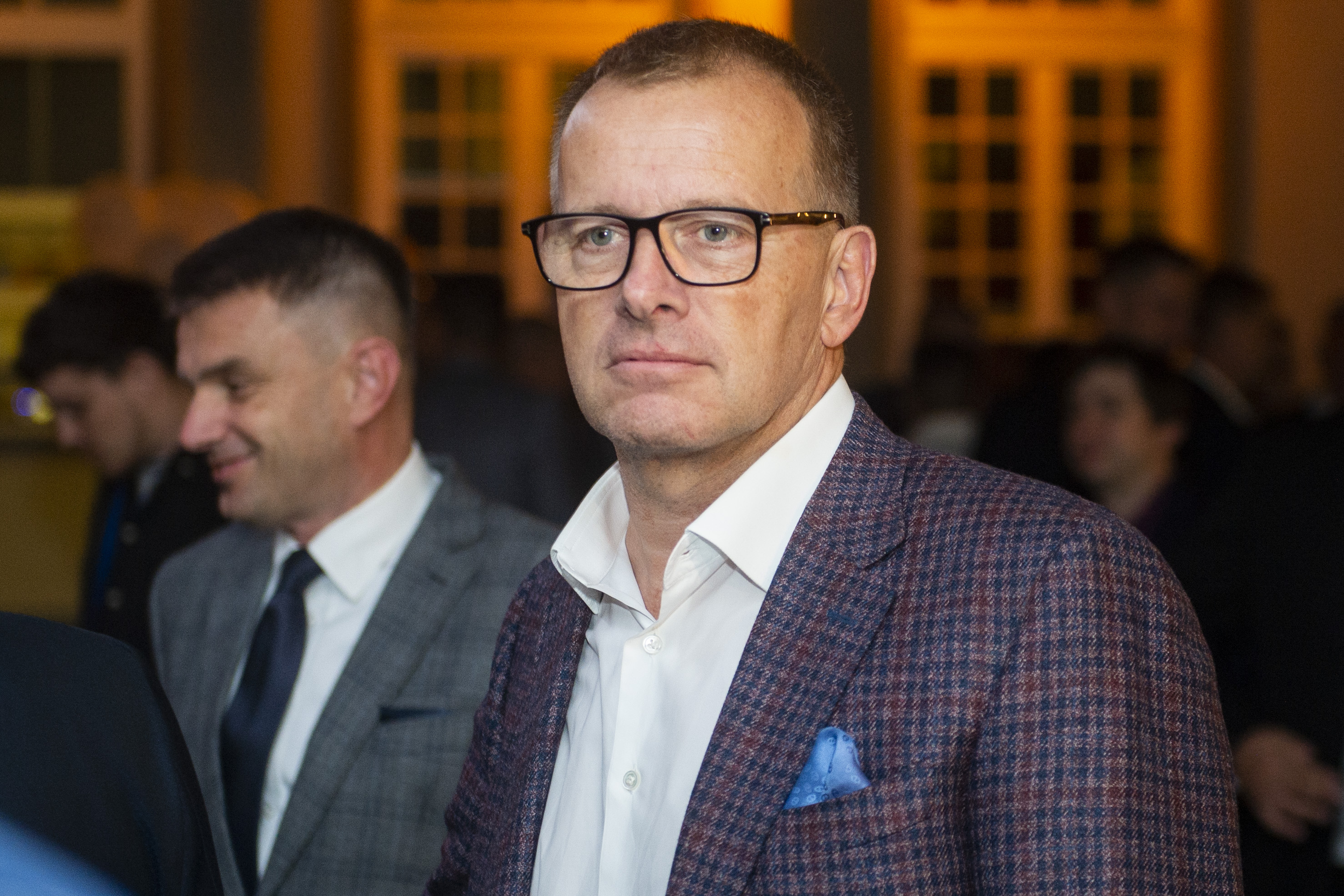 Predseda hnutia Sme rodina Boris Kollár počas volebnej noci.