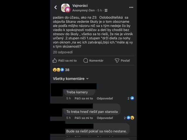 Šikana na škole vo Vajnoroch