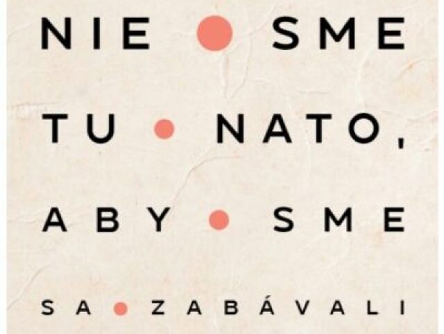 kniha nie sme tu nato