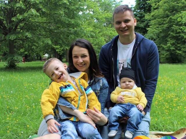 Anita Dudáš Kissová s rodinou.