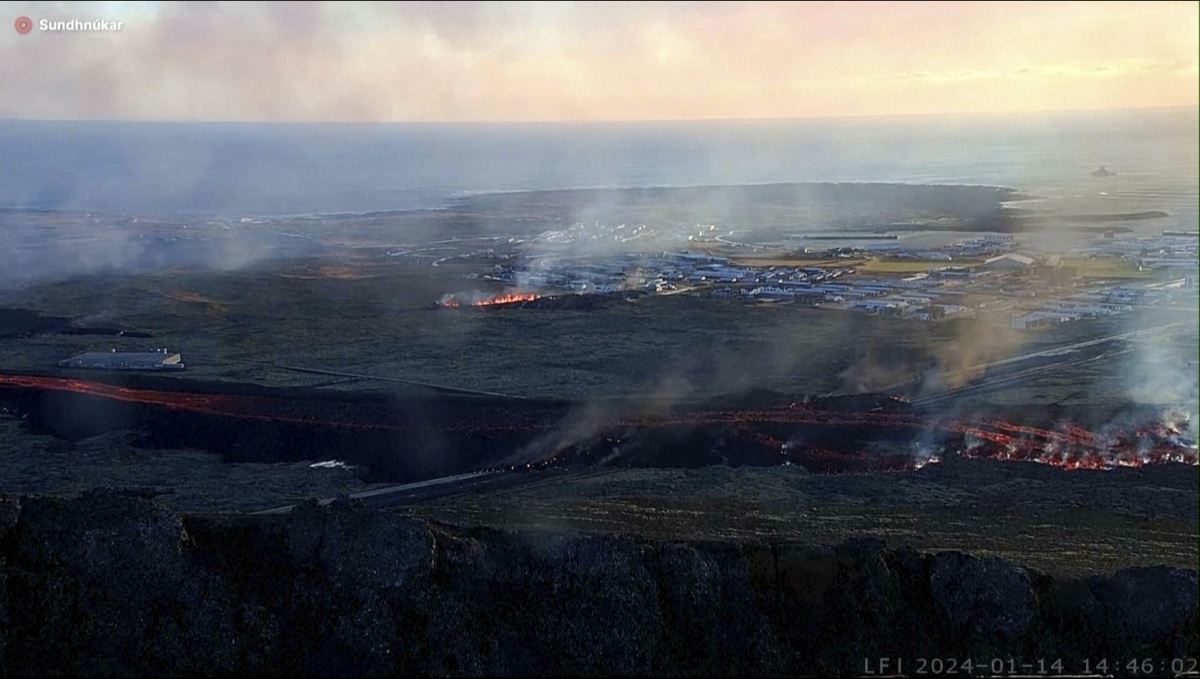 Island erupcia sopečná Grindavík