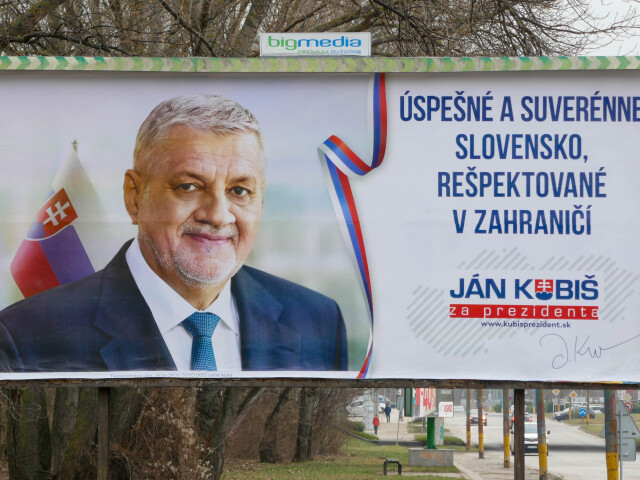 Predvolebný bilbord Jána Kubiša.