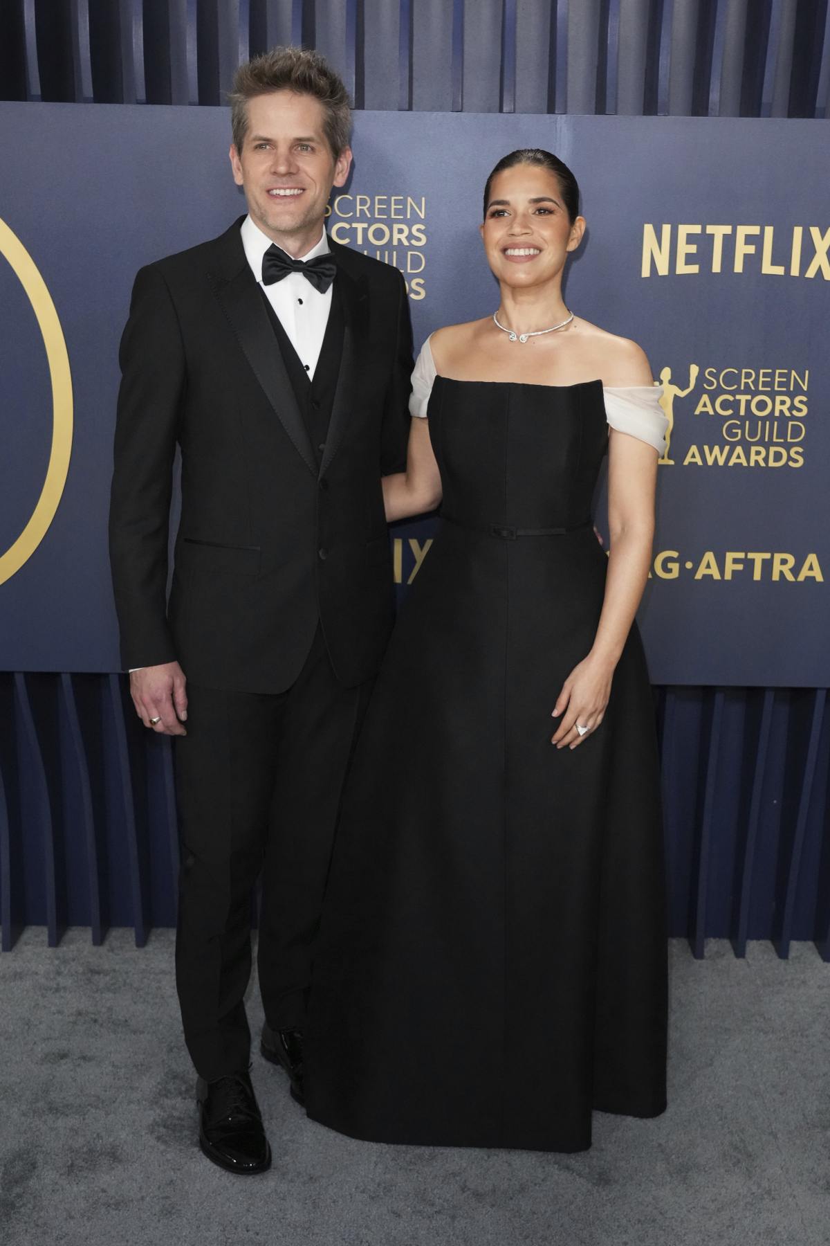 Herečka America Ferrera a jej manžel Ryan Piers Williams.