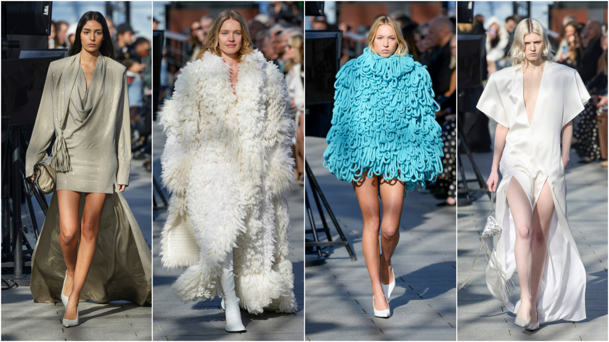 Modelky na prehliadke Stella McCartney Jeseň/Zima 2024-25.